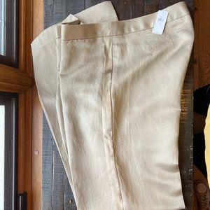 NWT 12L Banana Republic Tencel Tuxedo pants maverick tan